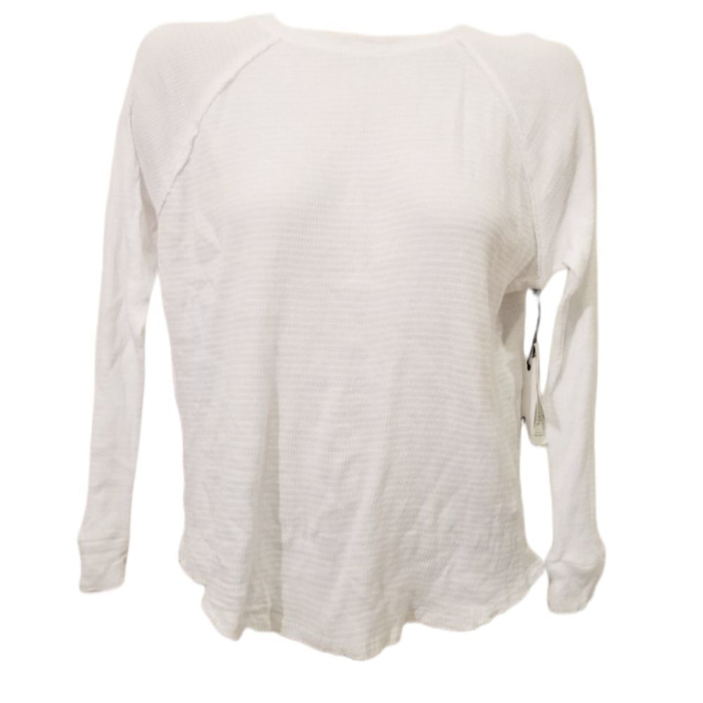 Love, Fire White‎ V-Neck Long Sleeve Tee Size Large